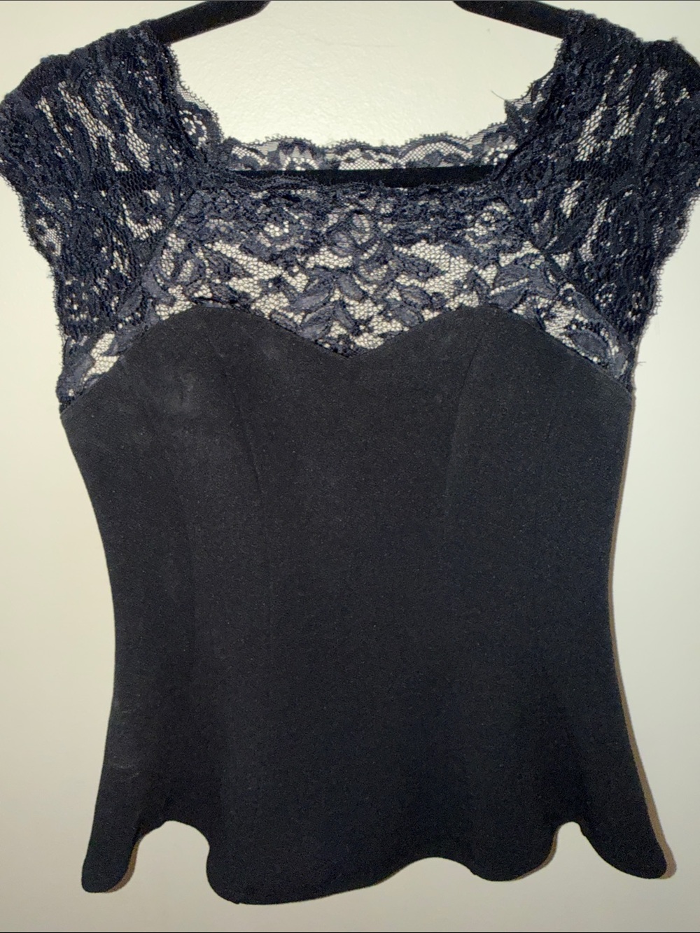 Women's Black Lace Yoke Camisole